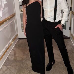 Solace London Black Eve Crepe Strapless Gown Size UK 6 (US size 2)